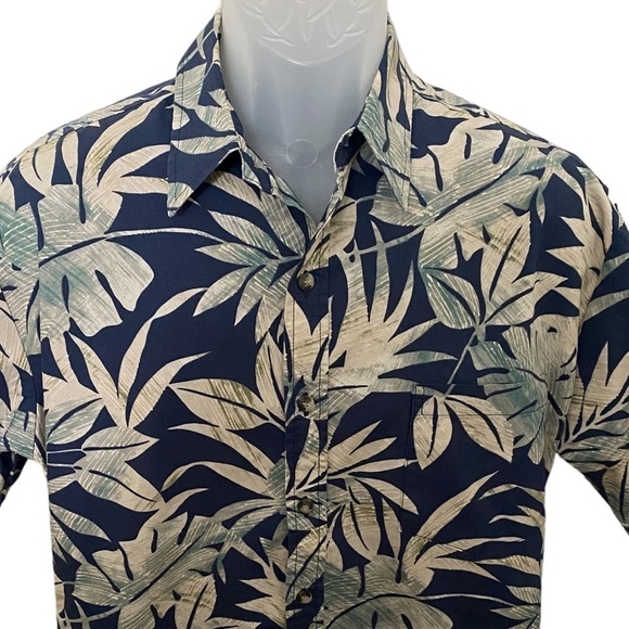 TORI RICHARD Aloha Hawaiian Floral Tropical Monstera Shirt Men M Medium - Picture 2 of 5